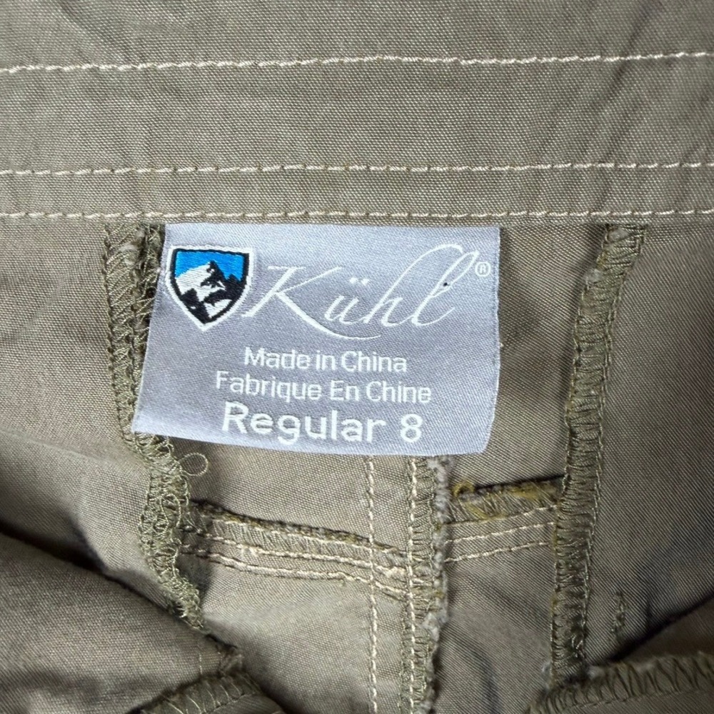 Kuhl Womens Cargo Pants Olive Green Roll Up Hiking Outdoor Utility Size 8R - Picture 4 of 11